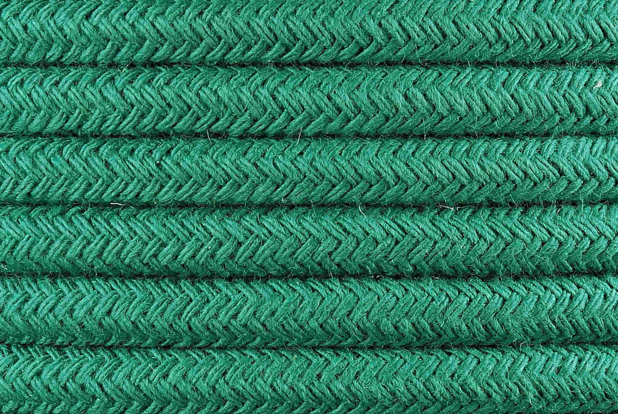 zielony kabel w oplocie bawełnianym